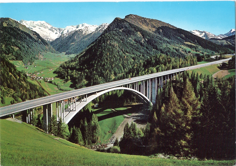 AUSTRIA - WŁOCHY - BRENNER - PRZEŁĘCZ + MOST  1980