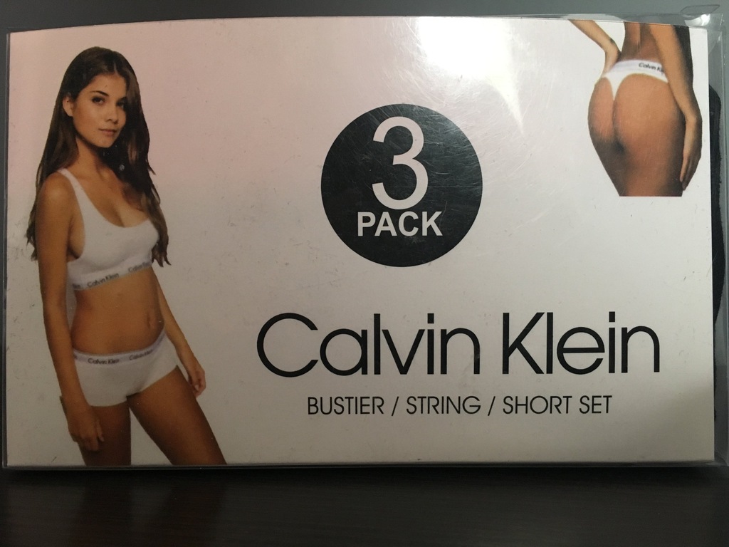 calvin klein 3 pack bustier short string