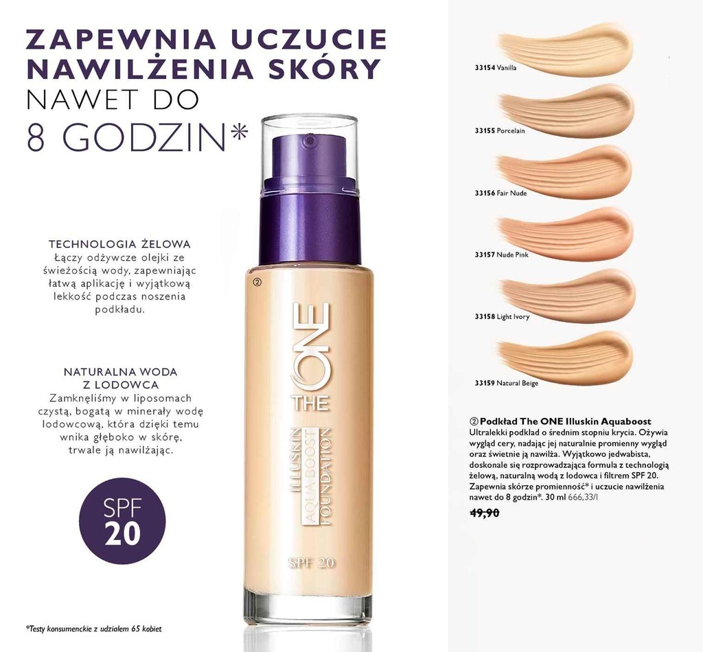 Oriflame Podkład The ONE Illuskin Aquaboost