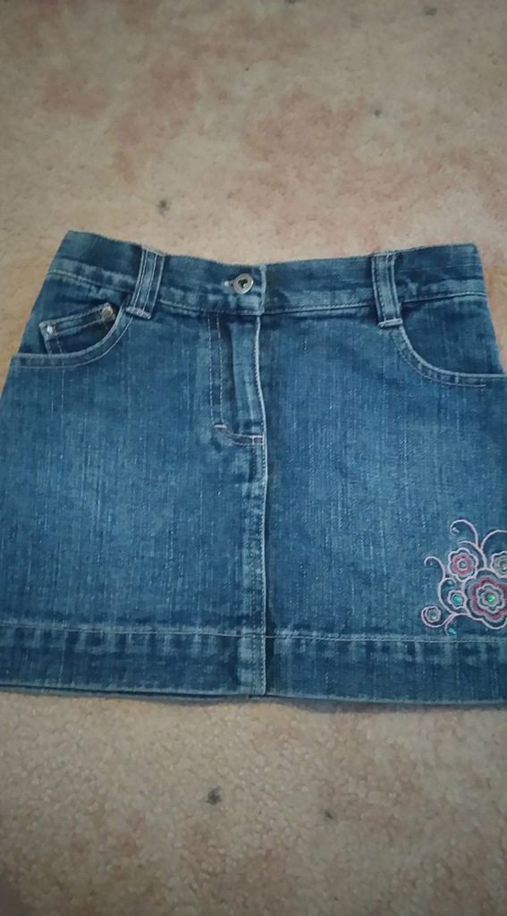 Spódnica jeansowa z haftami 4 lata dla dziewczynki
