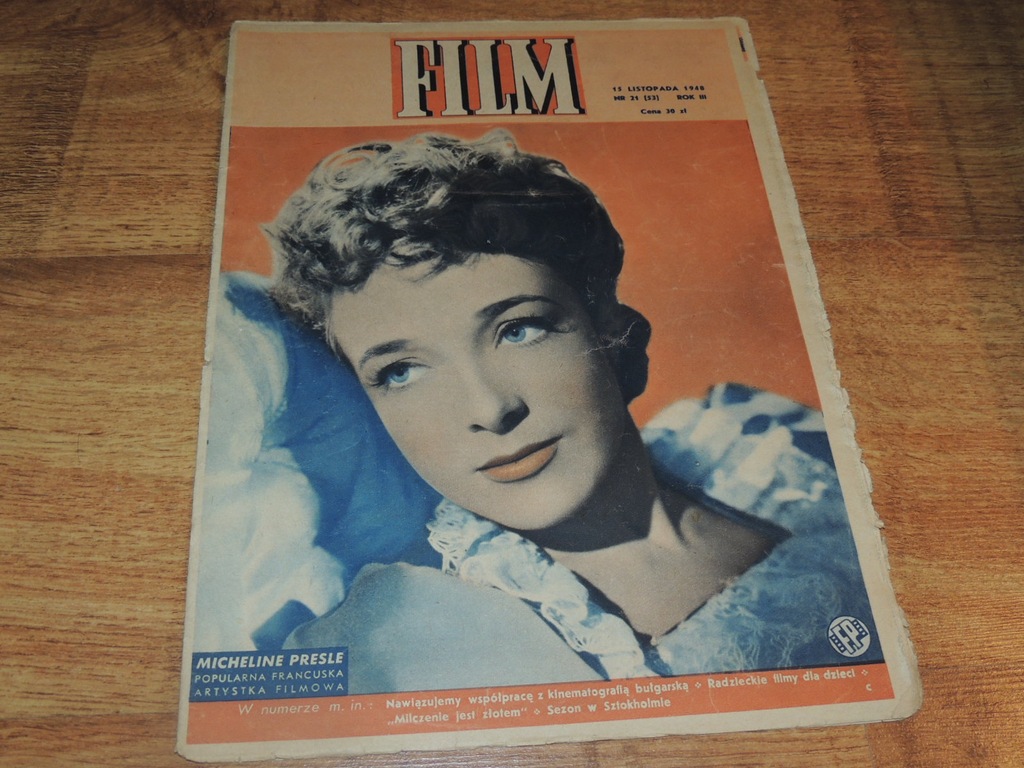 FILM 21/1948 Barbara Drapińska, Yves Montand,