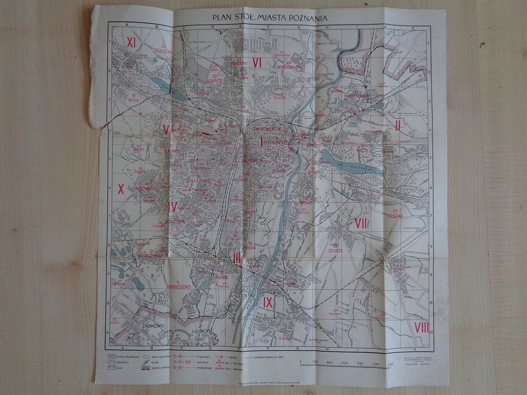 Plan miasta Poznań 1948