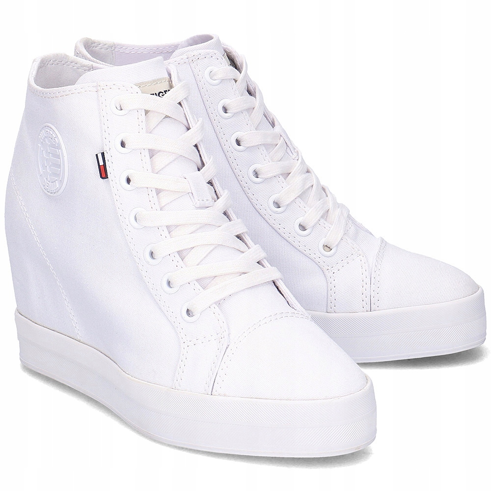Tommy Hilfiger 1D1 białe trampki na koturnie 37