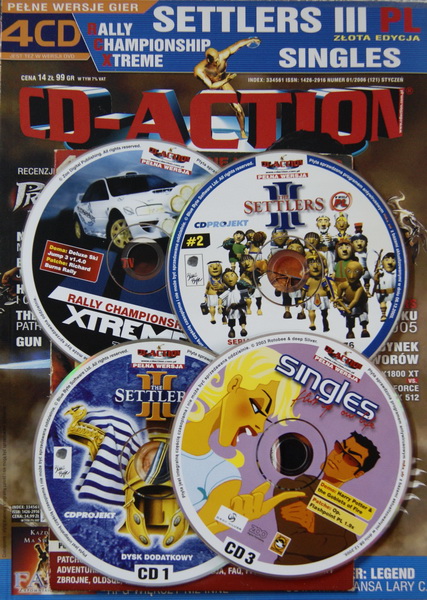 CD-ACTION NR 121 01/2006 4xCD SETTLERS III ZE
