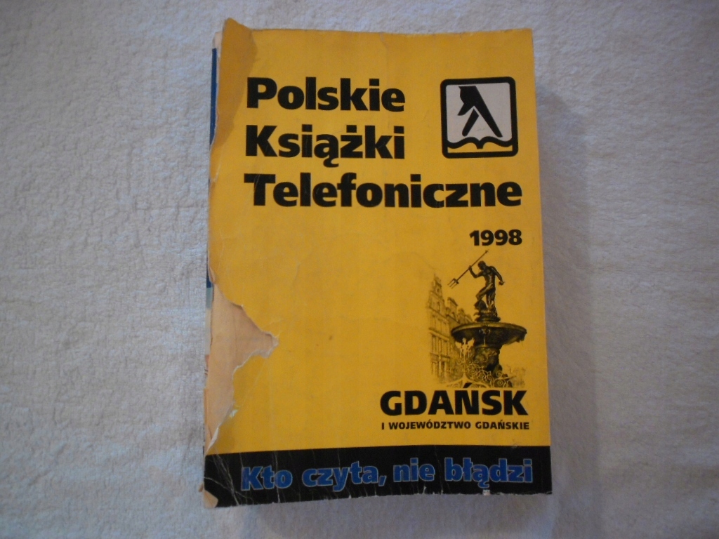 STARA KSIĄŻKA TELEFONICZNA 1998 GDAŃSK I WOJ.GDAŃS