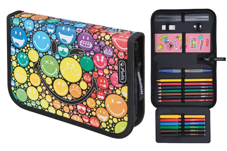 Piórnik szkolny 19cz, Smiley.World Rainbow HERLITZ