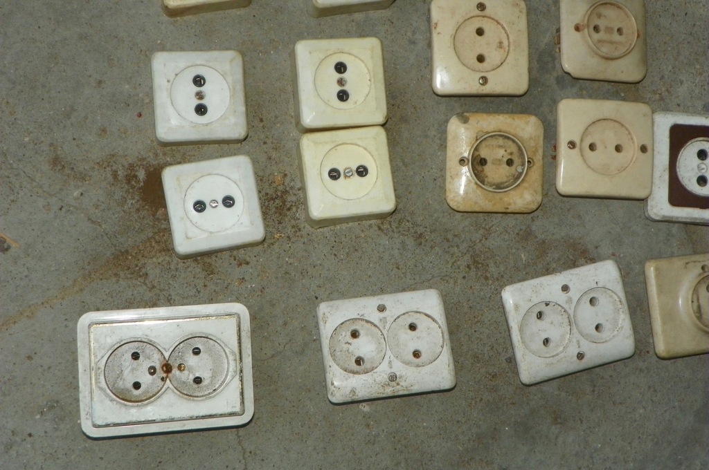 gniazdko włącznik wtyczka vintage elektryczne star