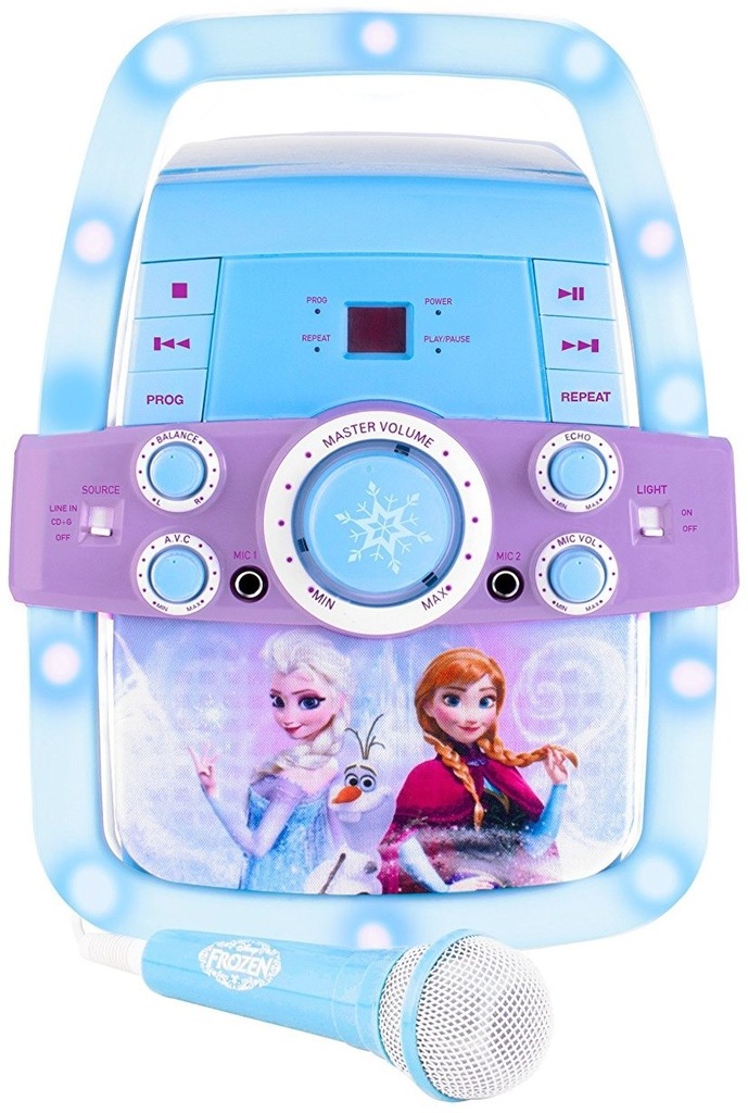 FROZEN Boombox Karaoke Odtwarzacz CD Kraina Lodu