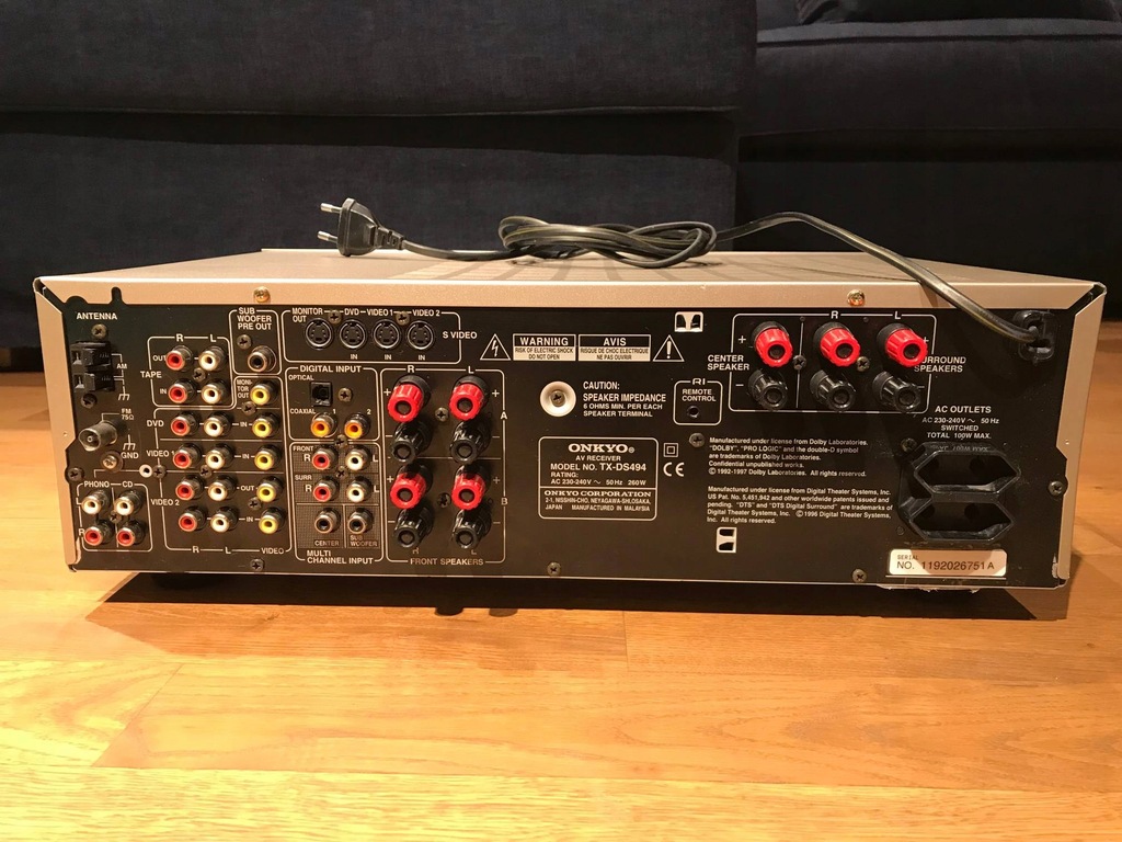 ONKYO amplituner TXDS494 5.1 7729795996 oficjalne archiwum Allegro