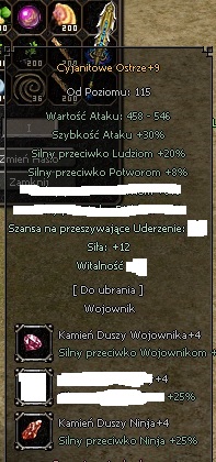 Cyjanitowe Ostrze+9 metin2 samos / diumar