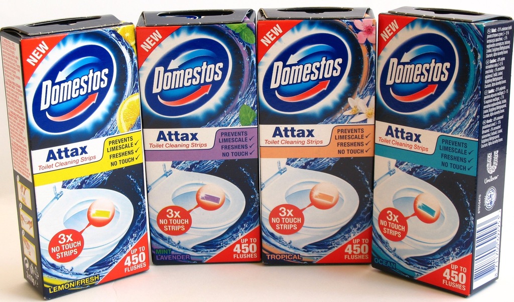 DOMESTOS ATTAX PLASTRY WC 3 SZT. OCEAN