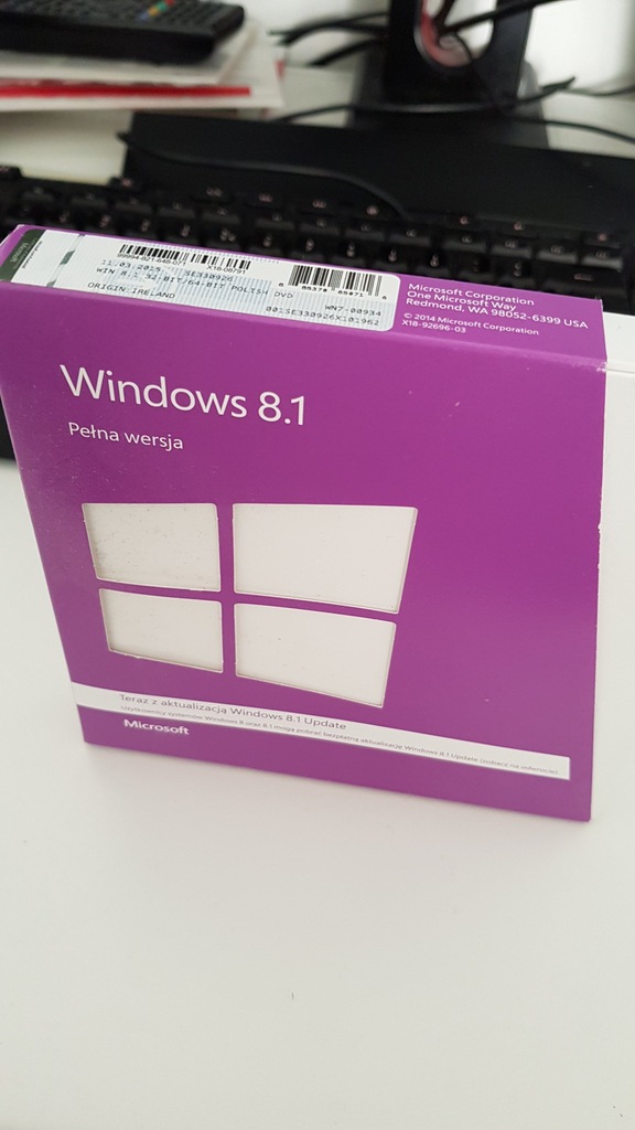 AAA* Płyta oryginalna Windows 8.1 64bit BOX PUDŁO