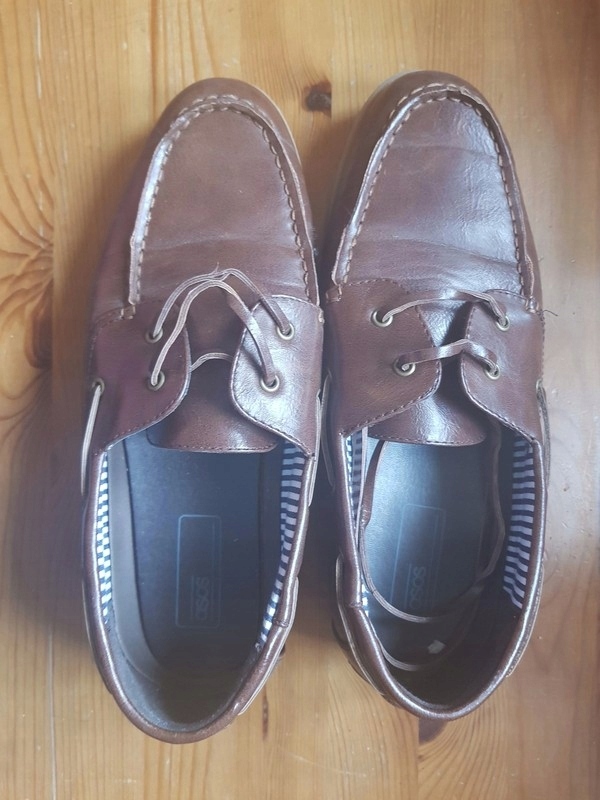 ASOS brązowe buty mokasyny boat shoes 40