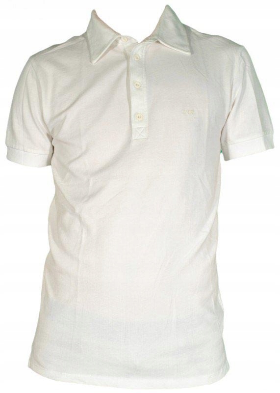 LEE koszulka polo WHITE shortsleeve CASUAL _ L r40