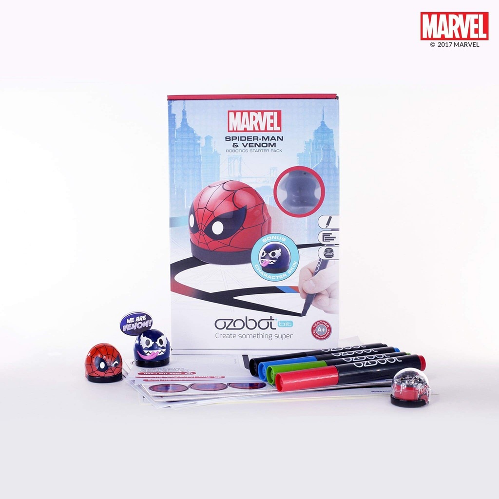 Ozobot Bit Starter Pack, Spiderman, Red