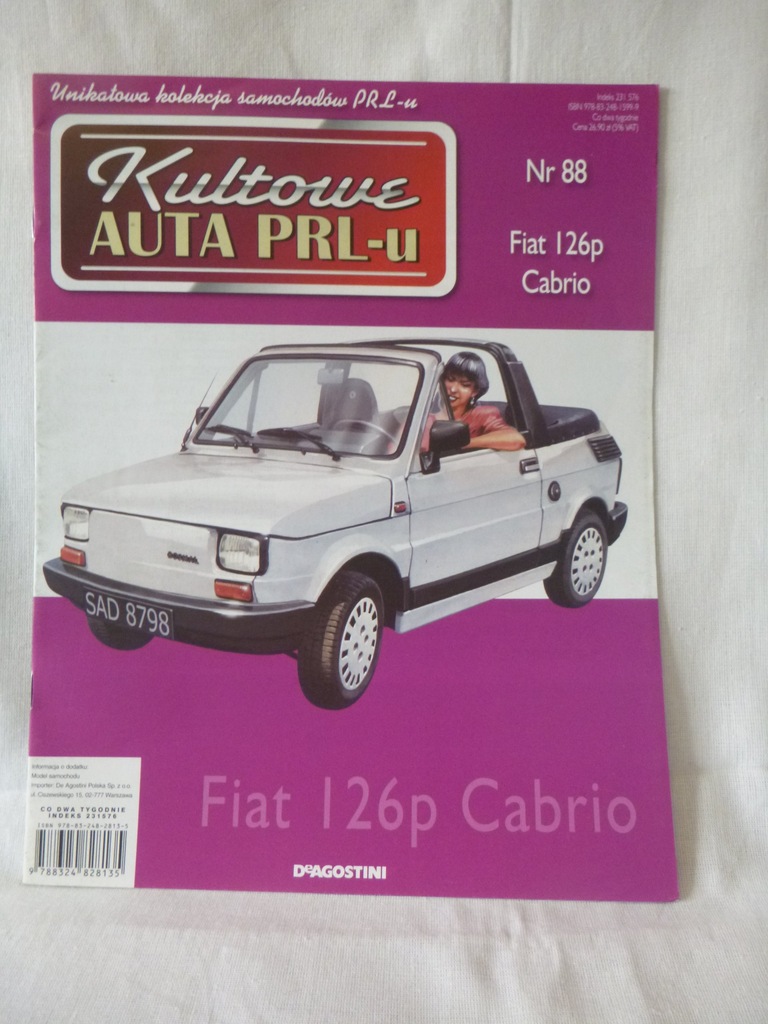 Gazetka Kultowe Auta PRLu - FIAT 126P CABRIO