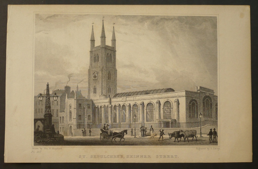 Londyn St Sepulchers Skinner, oryg. 1829