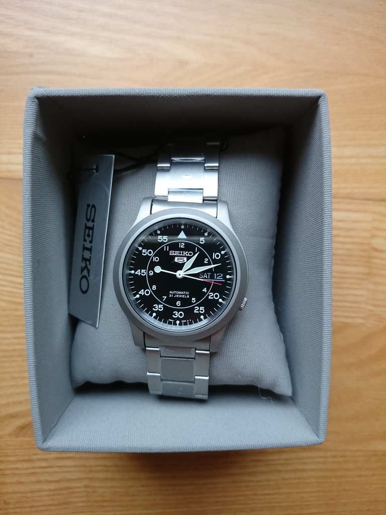 Nowy zegarek Seiko 5 SNK809 SNK809K1 z bransoletą