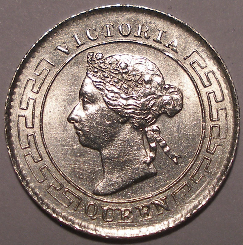 CEJLON (SRI LANKA) 10 cents 1894 RZADKIE I PIĘKNE