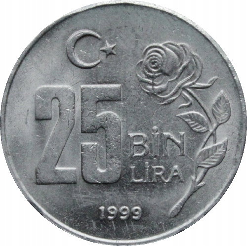 25000 lir 1999 Turcja st.II-