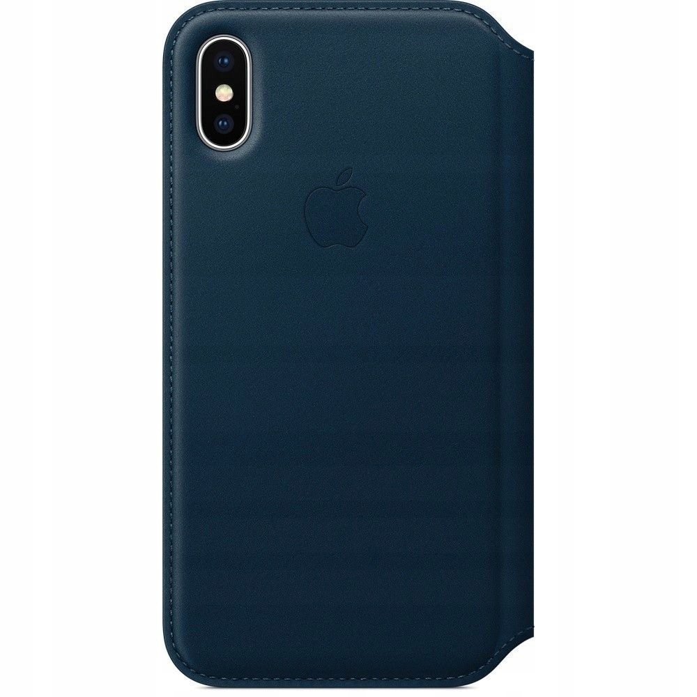 Apple iPhone X Leather Folio - Cosmos Blue