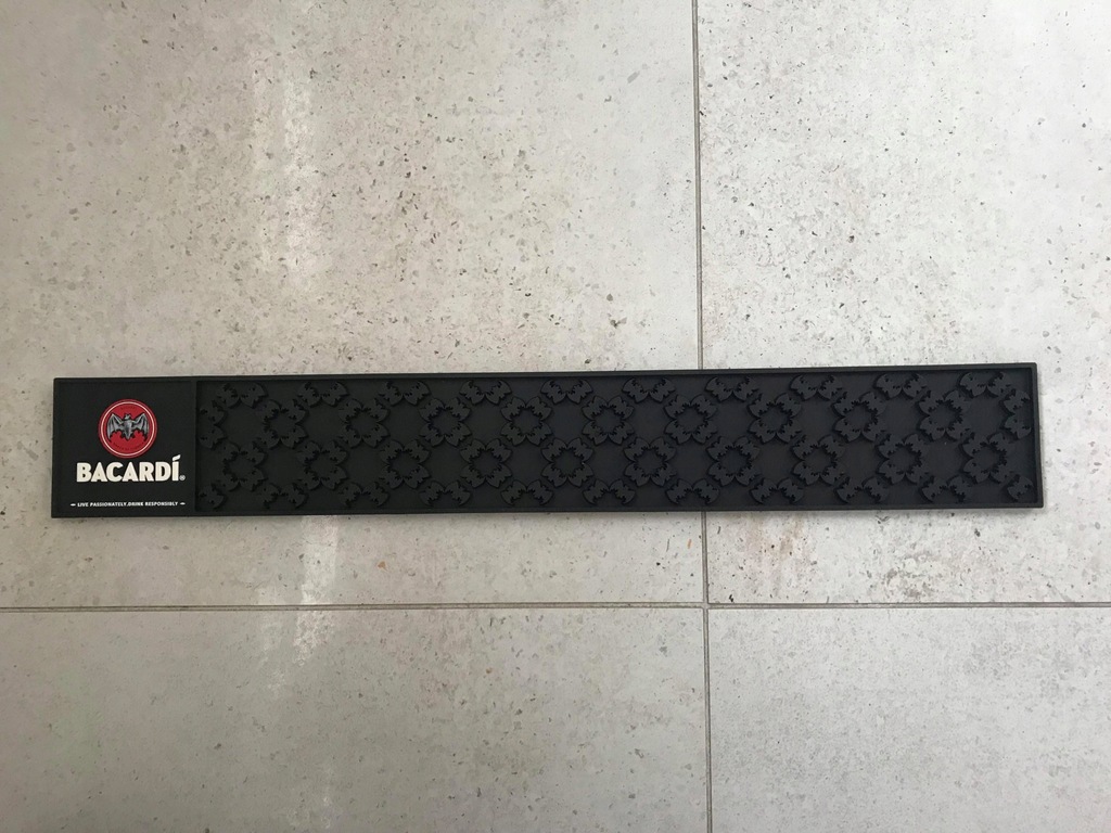 Guma mata barowa barmańska Bacardi 60cm x 10cm