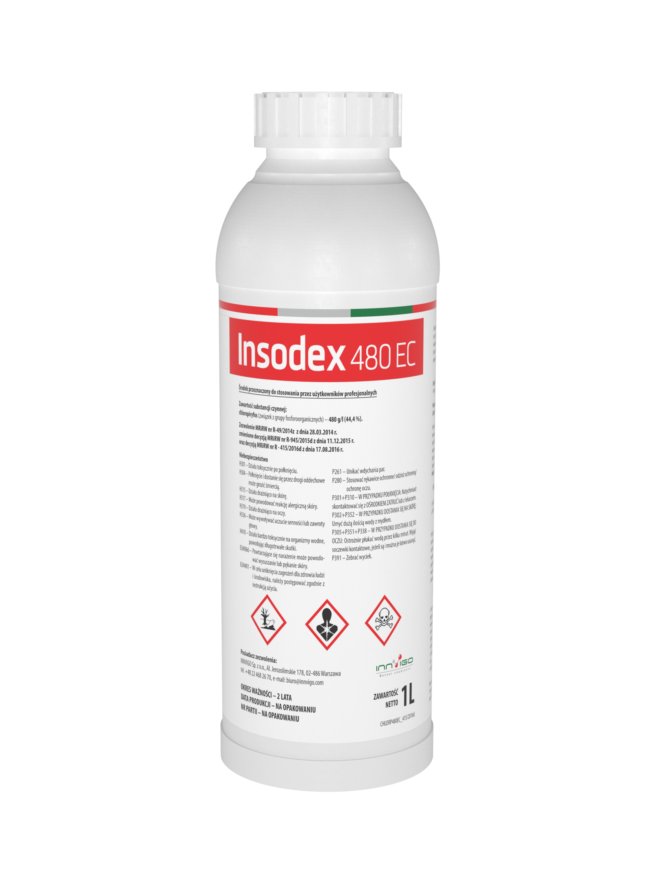 Insodex 480 EC 5 L. Owadobójczy, pędraki Dursban