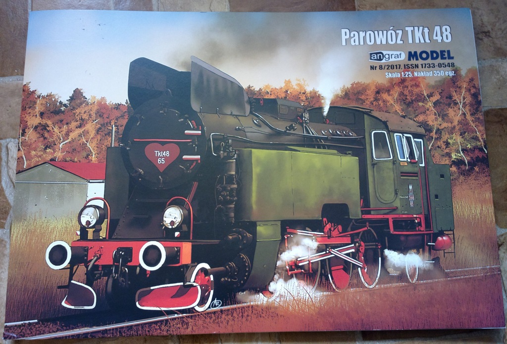 Parowóz TKt48, Angraf,  model kartonowy