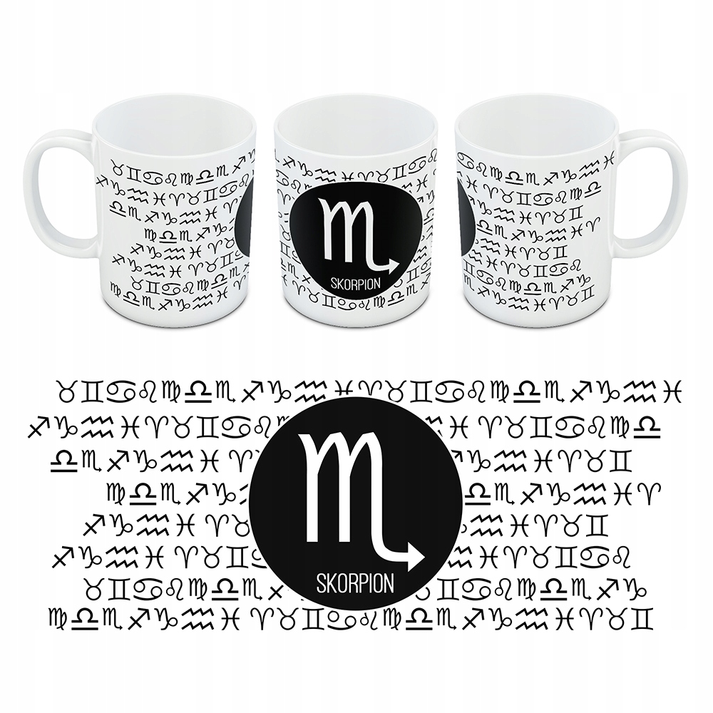 Kubek ZNAKI ZODIAKU Runy Skorpion