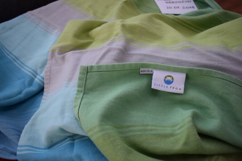 Chusta tkana Little Frog- Kamienny opal, 4,2 m