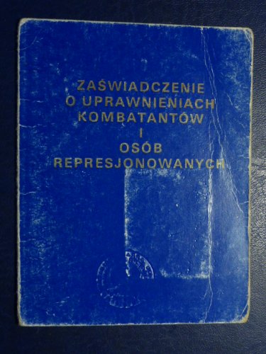 Zaświadczenie Kombatantów i Osób Represjonowanych