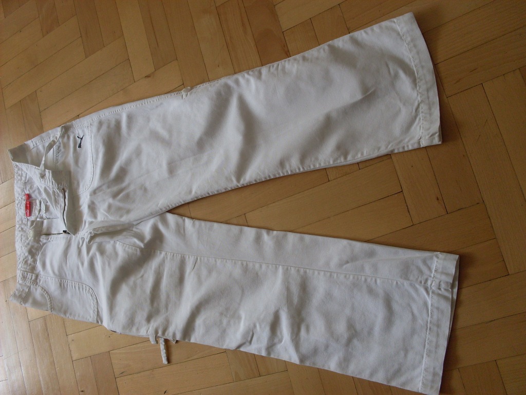 spodnie damskie puma białe - proste