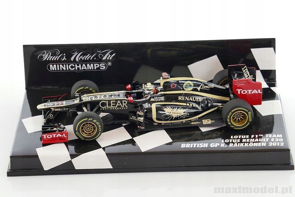 ミニチャンプス 1/43 ロータスF1 別注 E20 アブダビGP 優勝モデル 2012