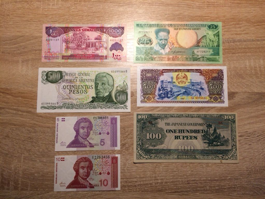 Banknoty świat zestaw unc