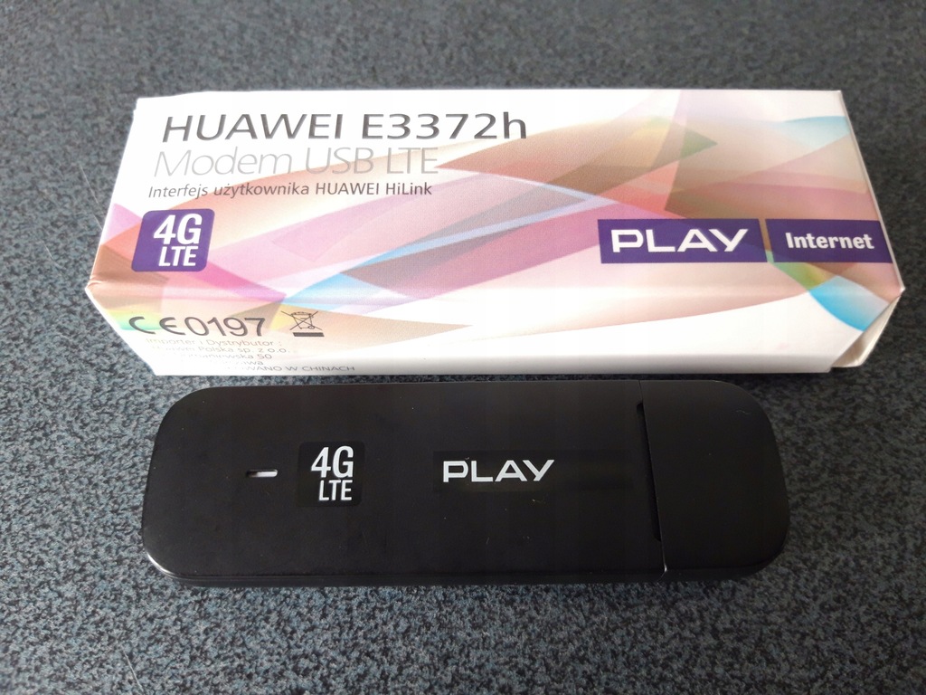 Modem HUAWEI E3372 LTE Na gwarancji stan BDB