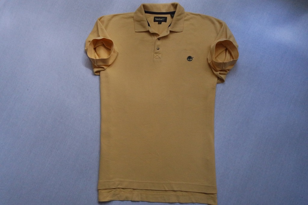 TIMBERLAND koszulka polo żółta logowana modna_L/XL