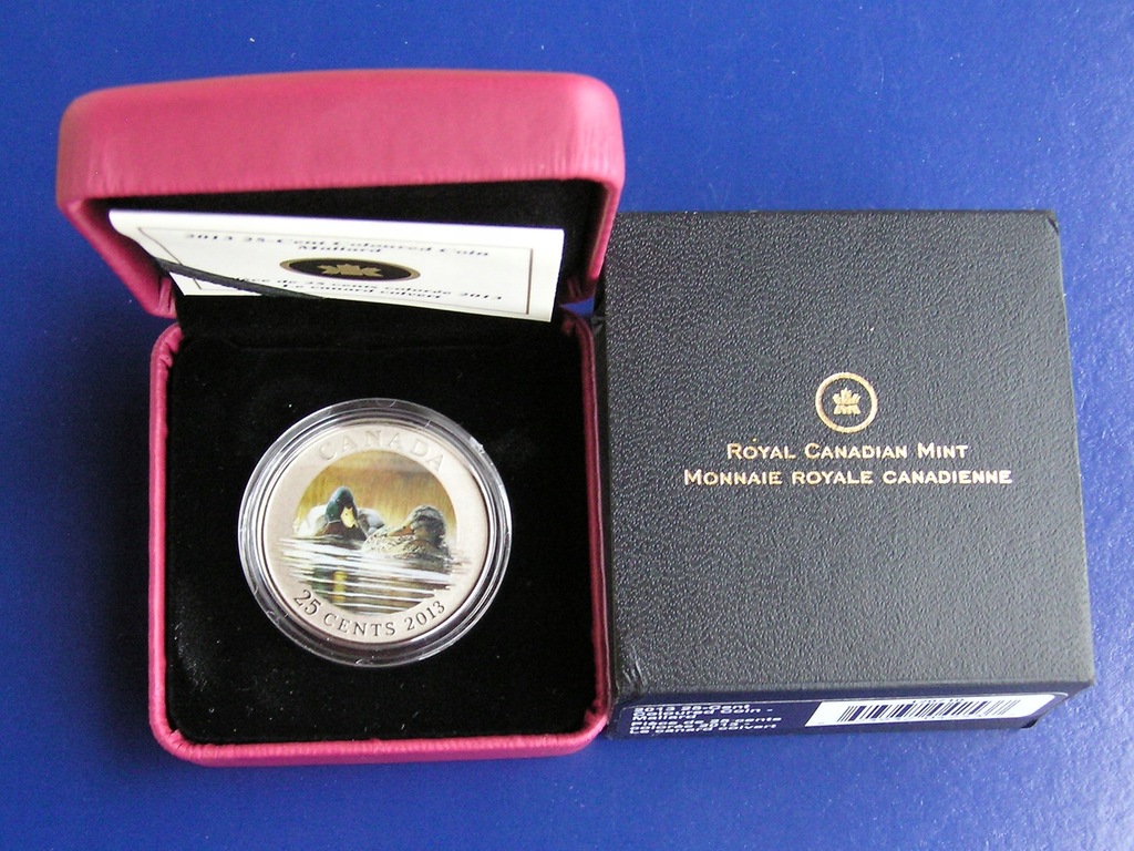 Kanada 2013r. 25 centów - KACZKA KRZYŻÓWKA