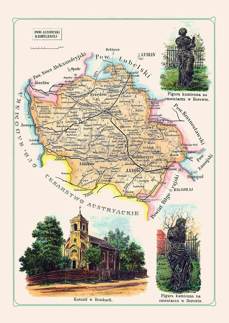 Mapa Bazewicz Powiat Janowski Kraśnik A3