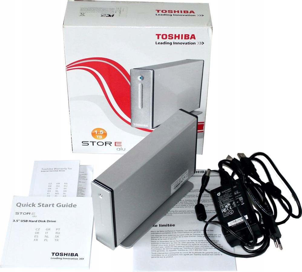 Dysk zewnętrzny TOSHIBA STOR E alu 1.5TB USB kompl