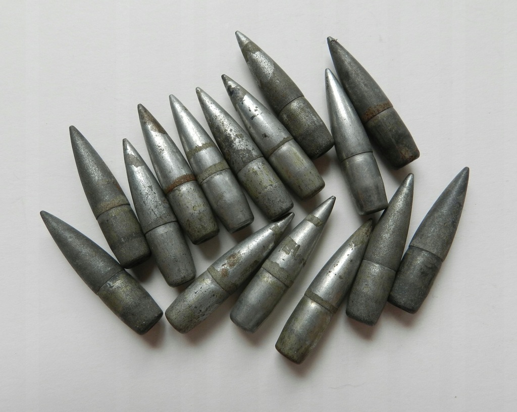 MAUSER 7,92 mm. - POCISKI STALOWE - 15 szt. 1944 !