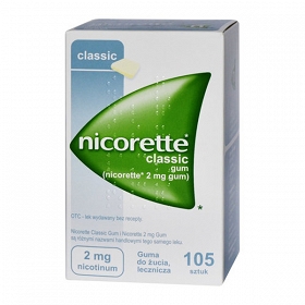 Nicorette Classic Gum 2mg 105 sztuk