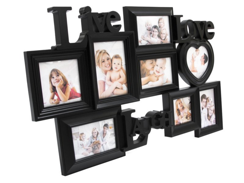 DUŻA RAMKA FOTO NA ZDJĘCIA LOVE LAUGH LIVE 8 ZDJĘĆ