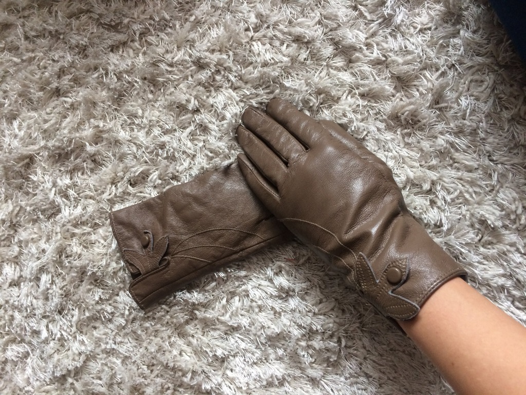 rękawiczki zimowe eco-skóra M ocieplane w środku
