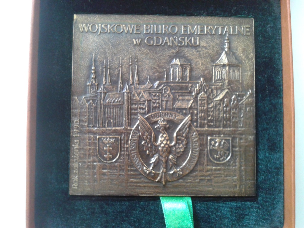 Plakieta mosiężna WBE - GDAŃSK
