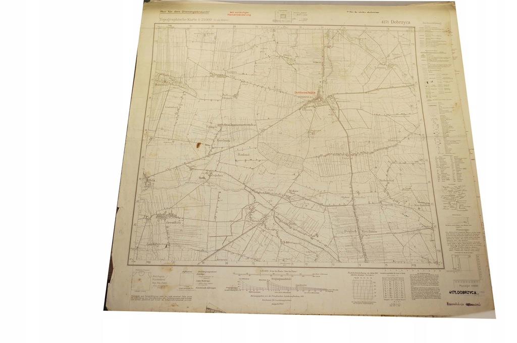 266. Mapa DOBRZYCA 1940r. 1:25.000 Pleszew