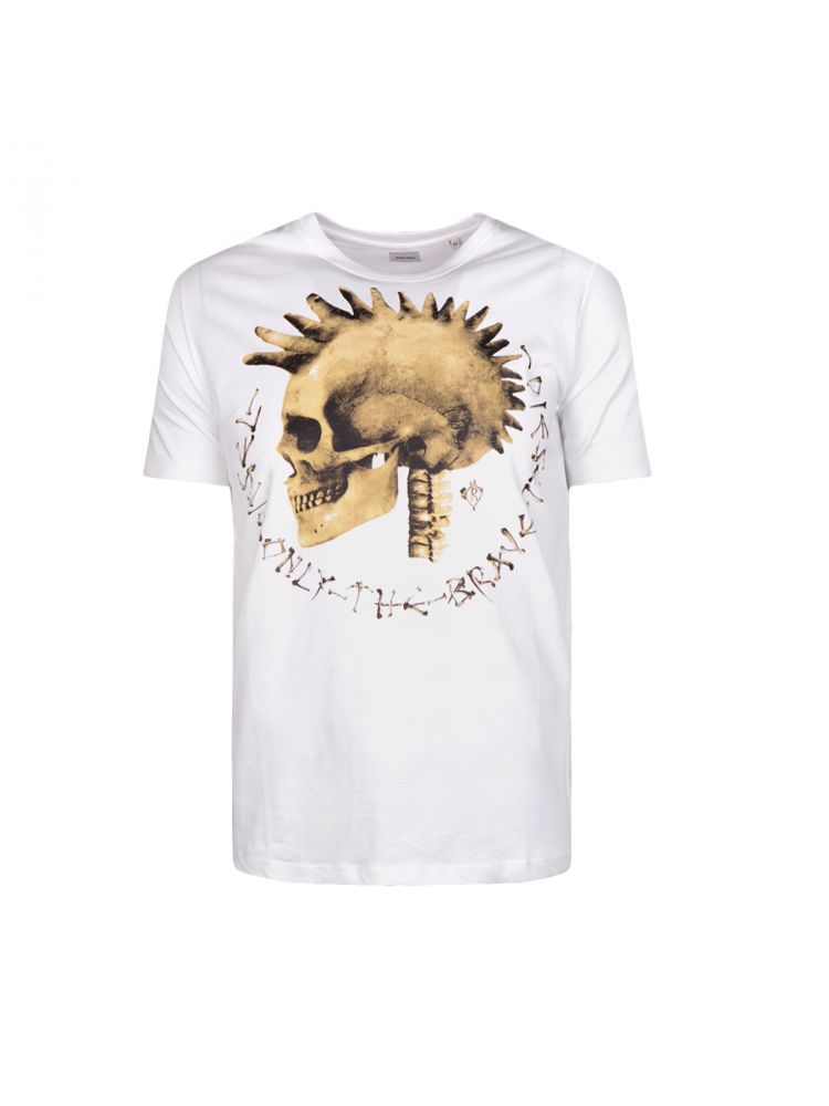 DIESEL T-FEDDO KOSZULKA C-NECK Z NADRUKIEM XL -38%