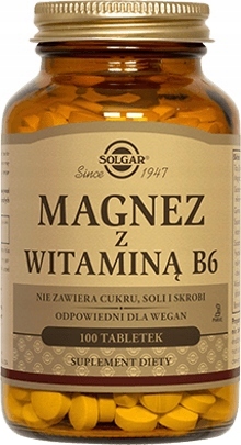 Solgar Magnez z witaminą B6 100 tabletek