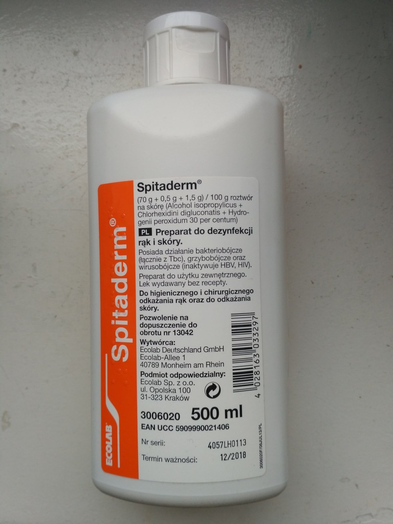 Spitaderm 500 ml ; płyn do dezynfekcji