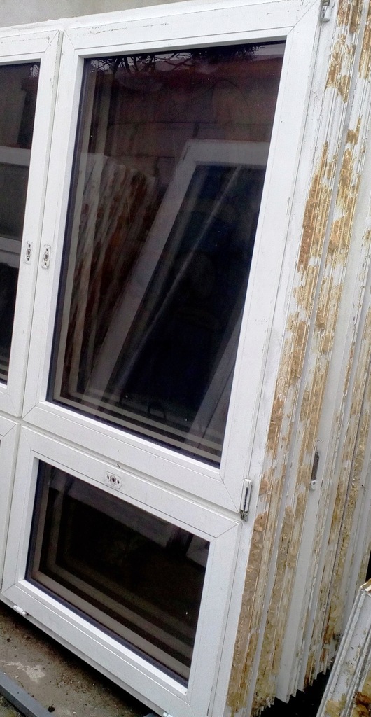 OKNA PLASTIKOWE PCV UŻYWANE 100x190 ! WĄSOSZ !