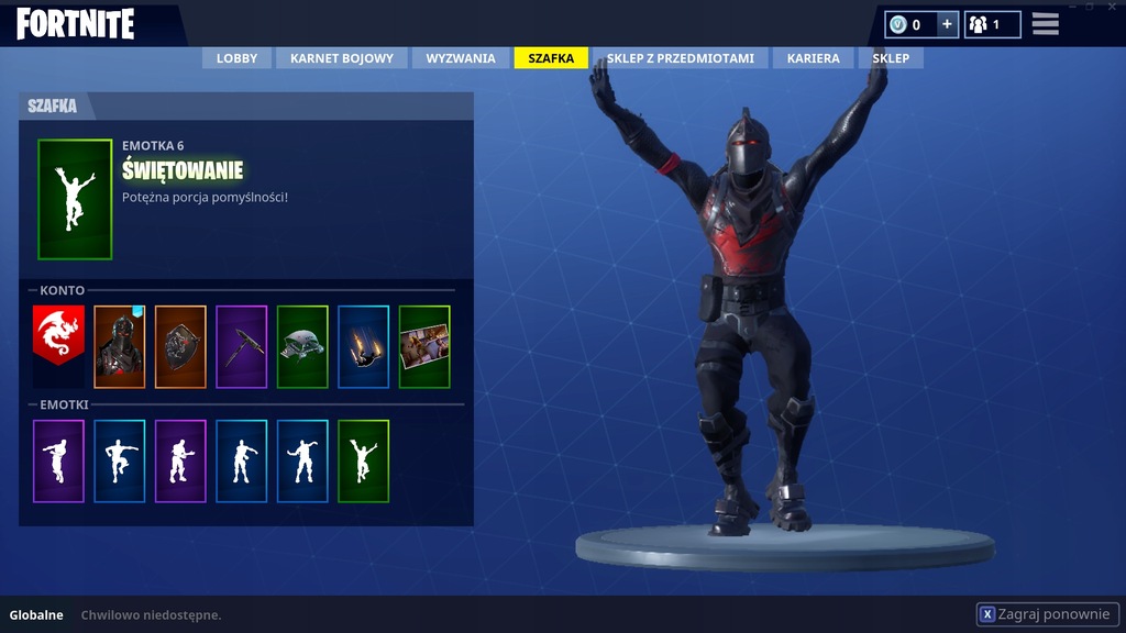 Konto fortnite Black Night Ratowanie Rzadka Lotnia - 7450912193